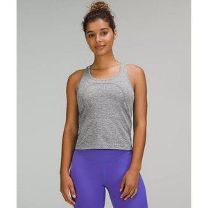 LULULEMON Swiftly Tech Racerback Tank Top 2.0 Race Length Slate/White Size 6